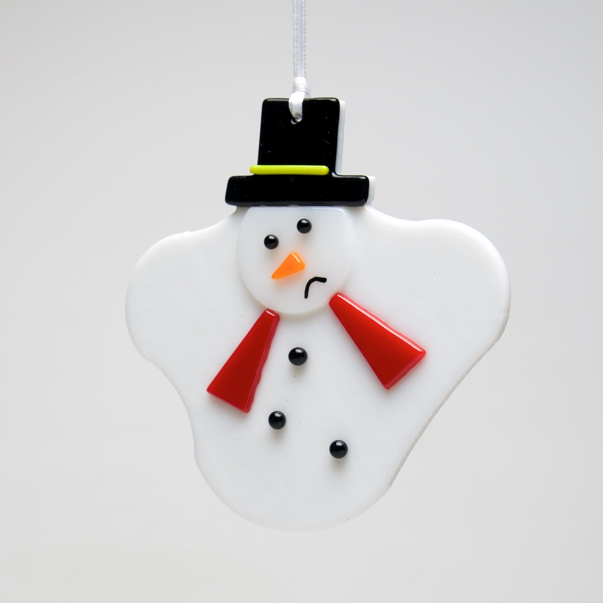 Glass Melted Snowman ornament by Sondra Gerber - © Blue Pomegranate Gallery
