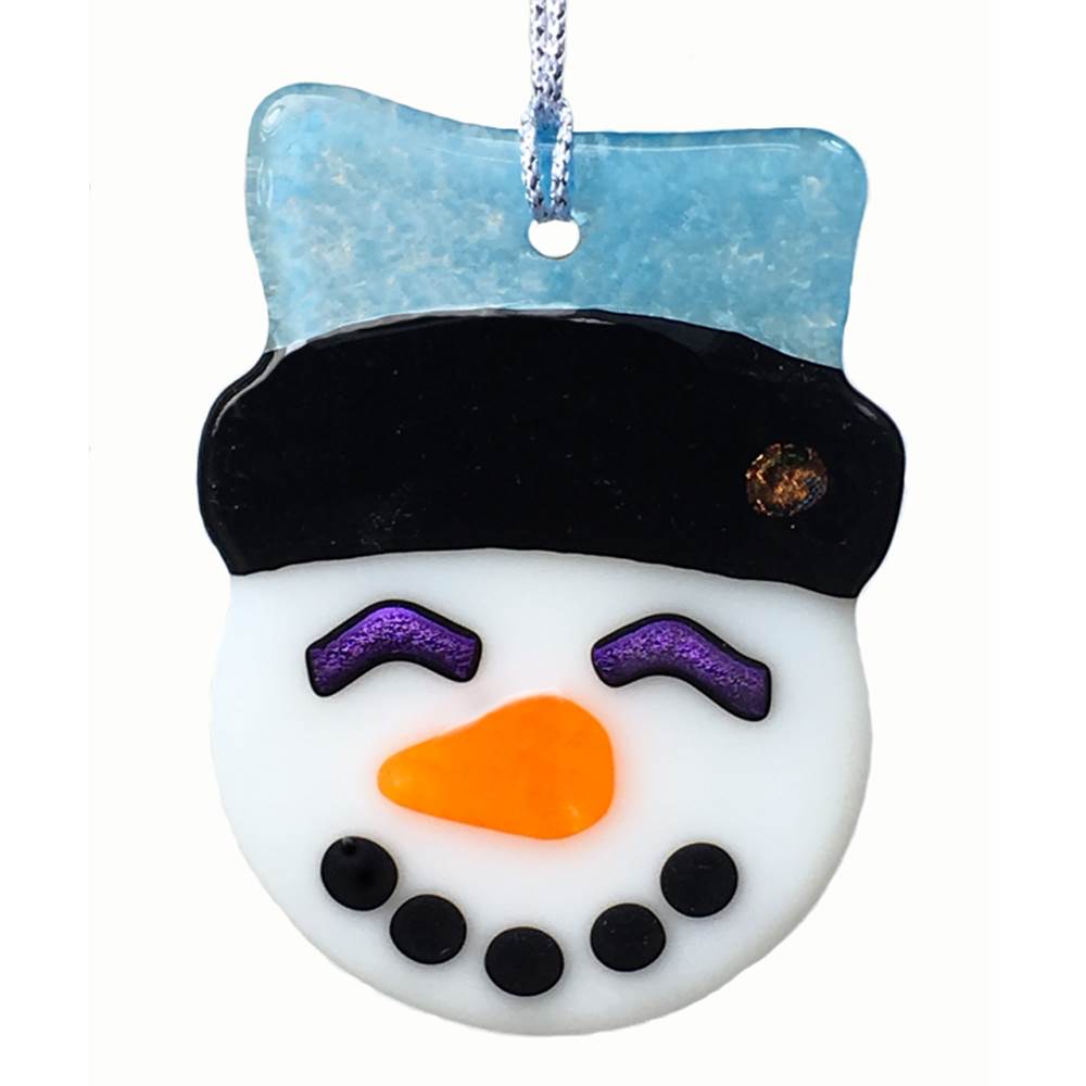 Snowman Ornament- by Charlotte Behrens - © Blue Pomegranate Gallery