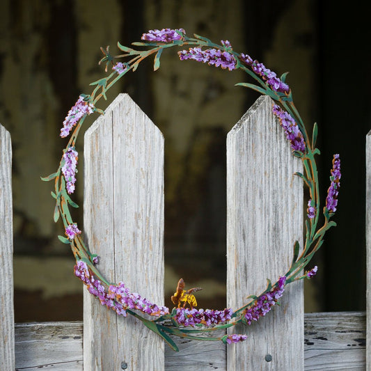 Lavender & Bee Wreath by Jim & Madeleine Crowdus - © Blue Pomegranate Gallery