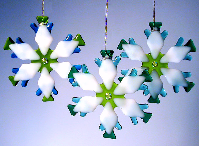 Snowflake Ornament/Sun Catcher by Charlotte Behrens - © Blue Pomegranate Gallery