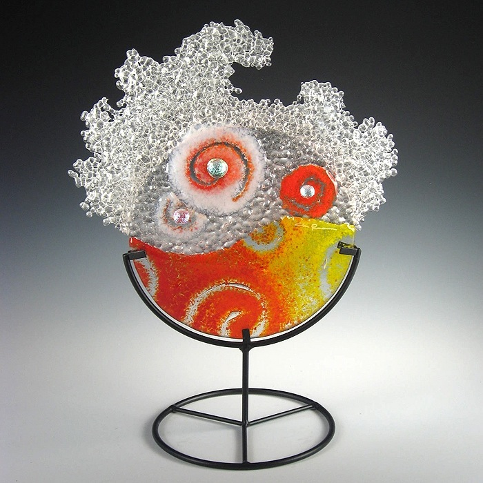 Mini Red Splash in stand by Charlotte Behrens - © Blue Pomegranate Gallery