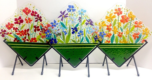 Flower Basket with stand by Anne Nye - © Blue Pomegranate Gallery
