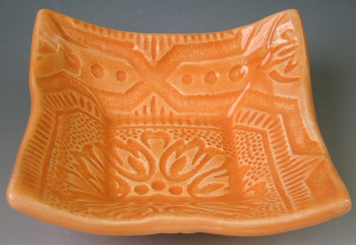 Dipping Dish 4x4 by Lorraine Oerth - © Blue Pomegranate Gallery