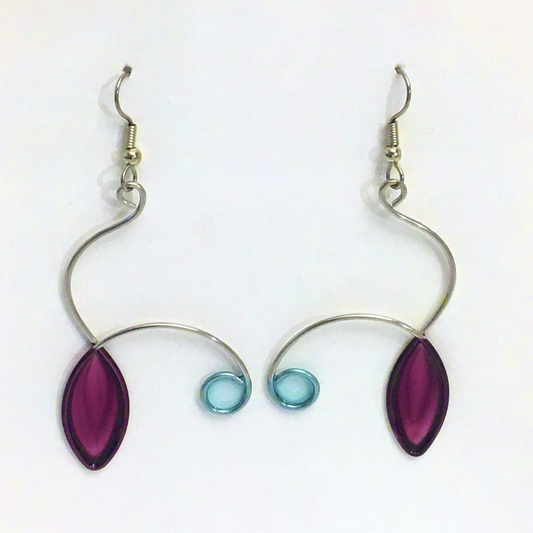 Stainless Steel Resin Earrings by Christopher Royal - © Blue Pomegranate Gallery