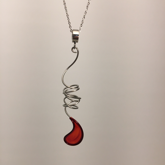 Stainless Steel Resin Pendant by Christopher Royal - © Blue Pomegranate Gallery