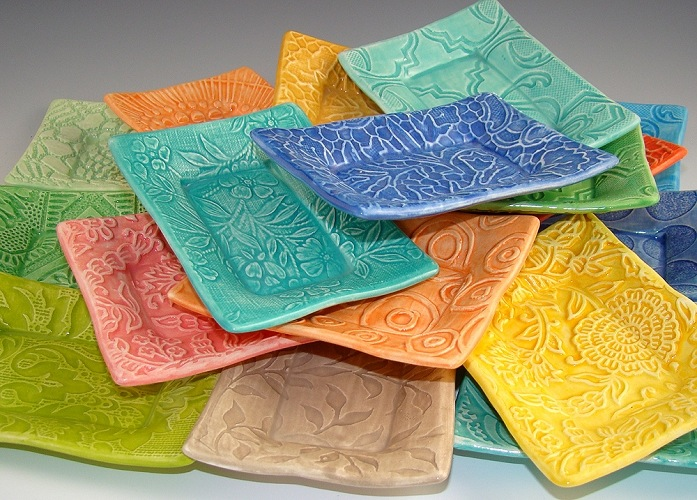 Soap Dish 3.5 x 4.75” by Lorraine Oerth - © Blue Pomegranate Gallery