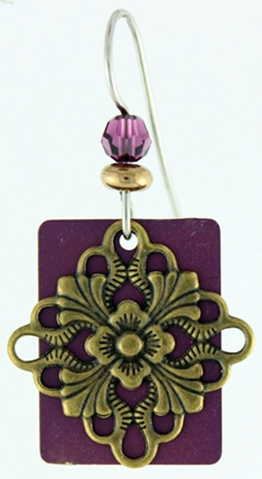 Purple Lotus Earrings by Jackie Magyar - © Blue Pomegranate Gallery