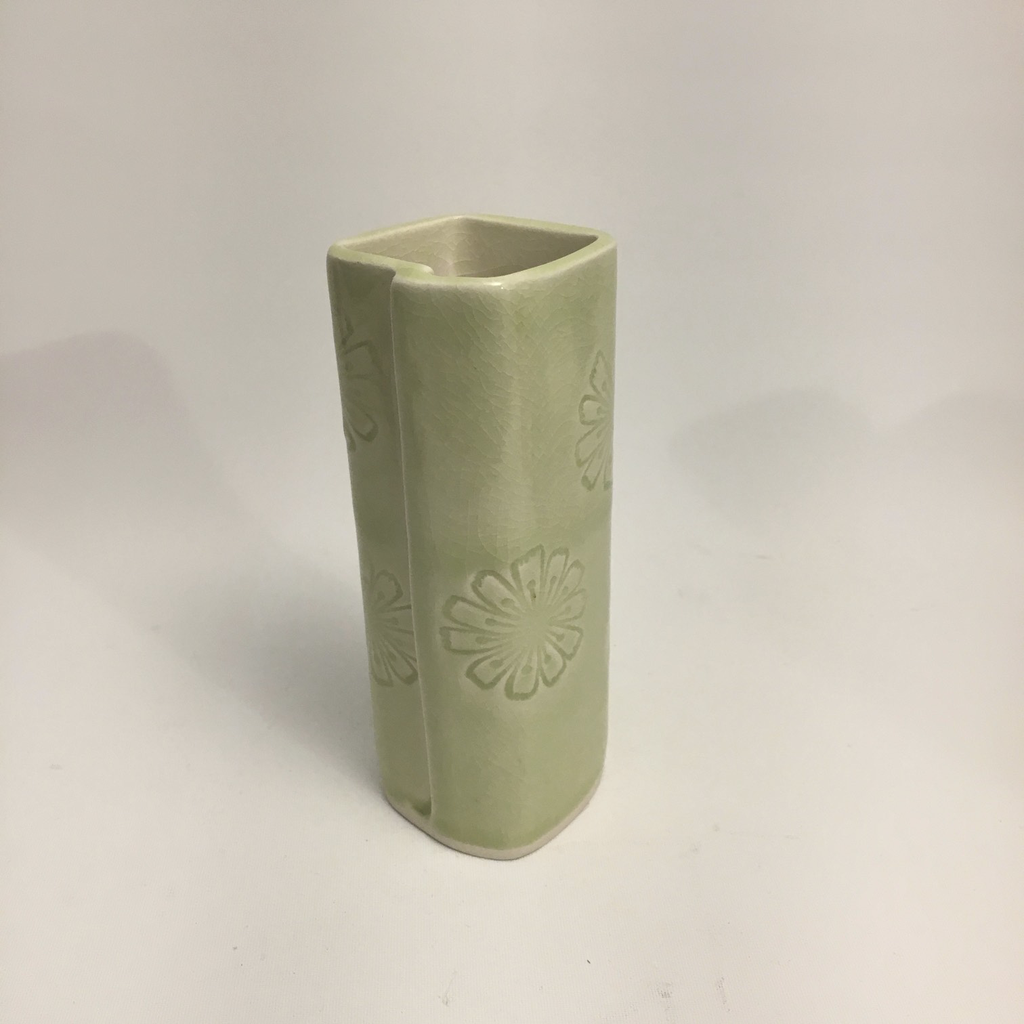 Olive Rectangle Vase by Shandi Berls & Casey McConnell - © Blue Pomegranate Gallery