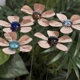 Copper Flower Potted Plant Stake - © Blue Pomegranate Gallery