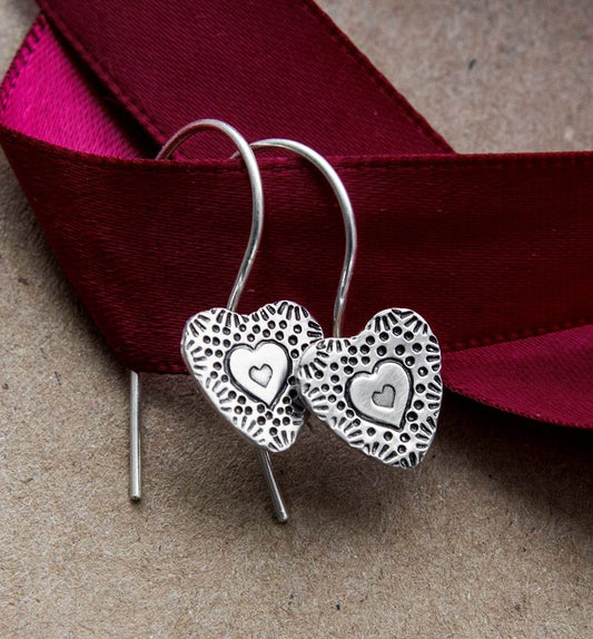 HMQ - Valentine- St. Silver Earrings by McQueen - © Blue Pomegranate Gallery