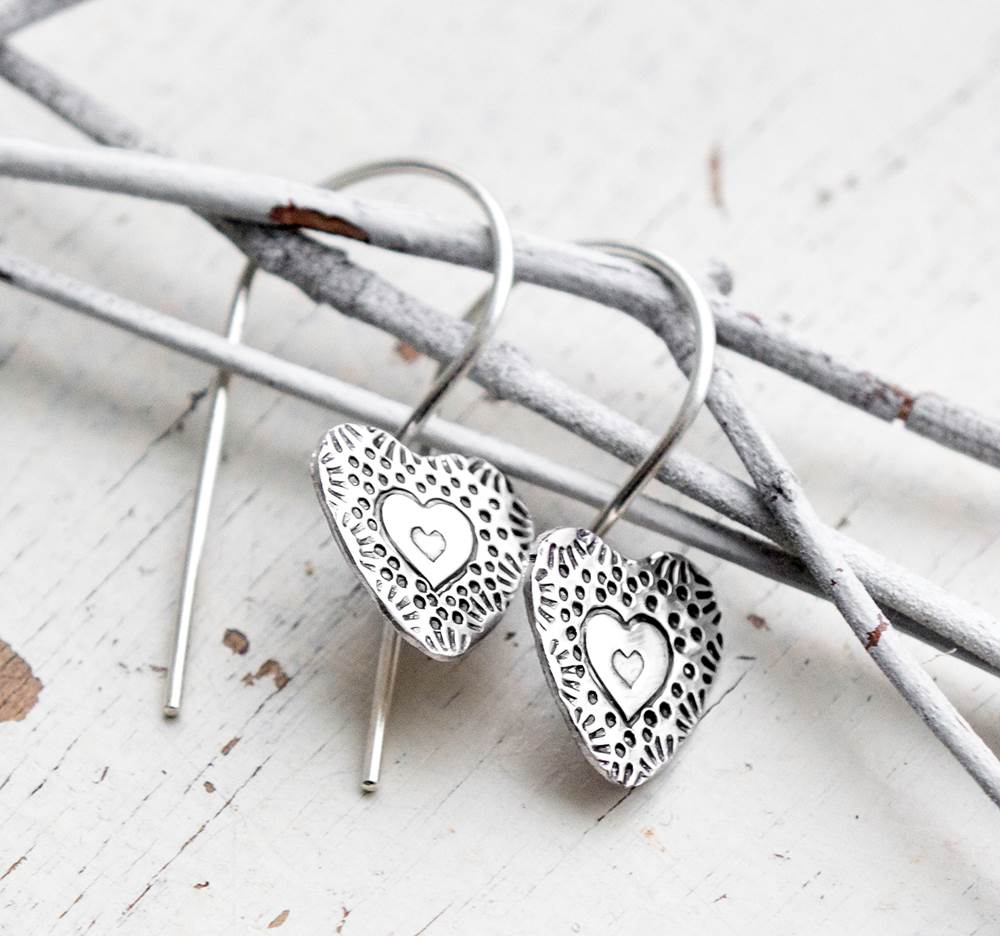 HMQ - Valentine- St. Silver Earrings by McQueen - © Blue Pomegranate Gallery