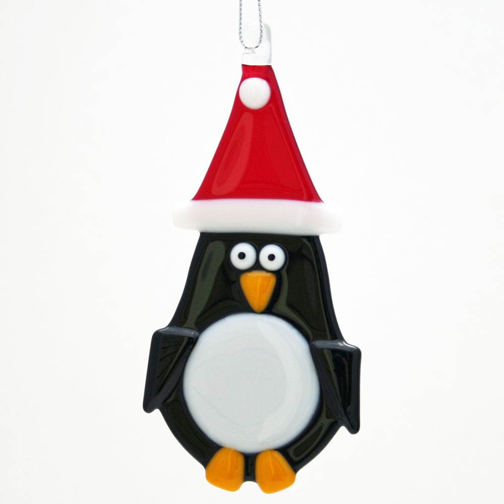 Penguin w/ Hat Ornament by Kristi Thorndike Kent - © Blue Pomegranate Gallery
