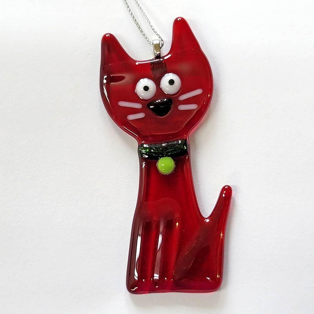 Red Cat Body Ornament by Kristi Thorndike Kent - © Blue Pomegranate Gallery