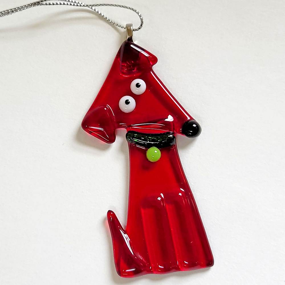 Red Dog Body Ornament by Kristi Thorndike Kent - © Blue Pomegranate Gallery