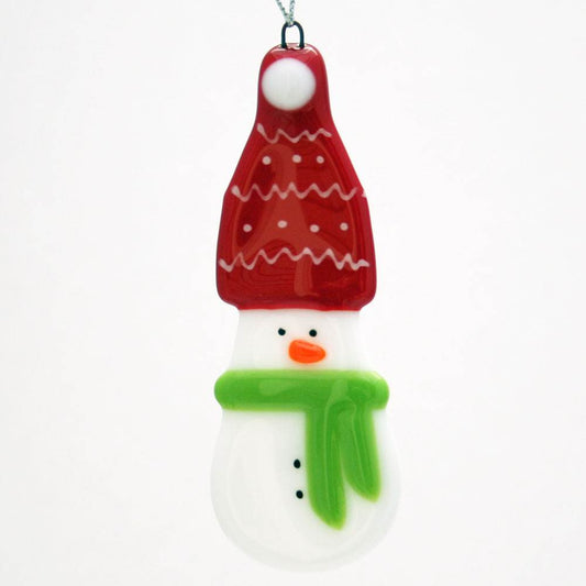 Red Snowman Ornament by Kristi Thorndike Kent - © Blue Pomegranate Gallery