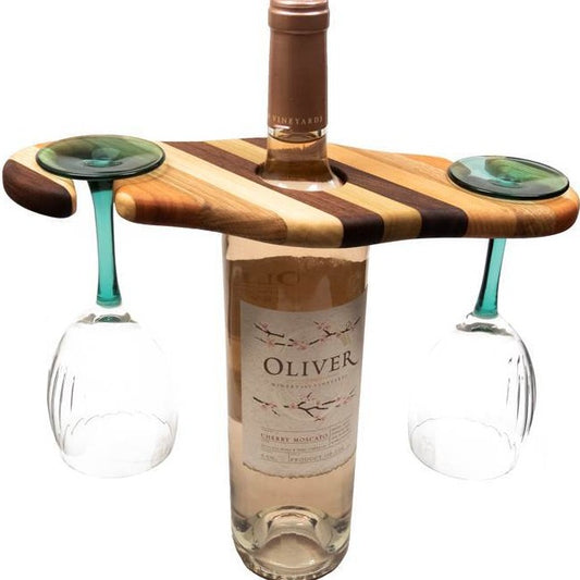 Wood Wine Caddy by Dickinson - © Blue Pomegranate Gallery
